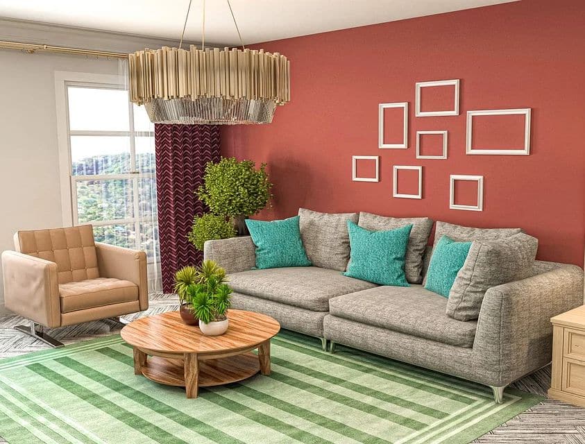 Szara sofa w mieszkaniu